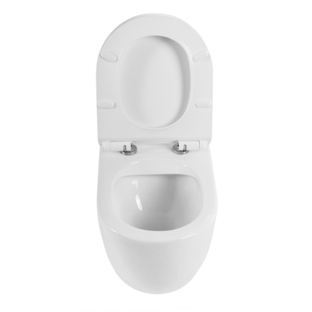 Чаша унитаза приставная BelBagno SFERA-R BB2141CBR цвет белый без сиденья безободковая каскадный смыв