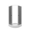 Душевой уголок Тритон Грэй Щ0000066464 90х90 стекло тонированное профиль белый с поддоном