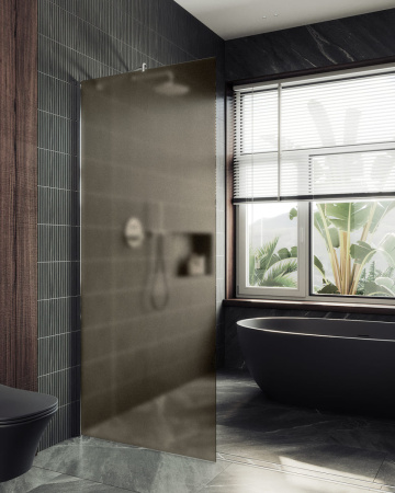 Душевая перегородка Maybah Glass MGD-703-1ш 69х195 стекло тонированное профиль белый