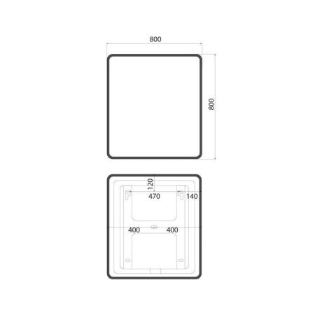 Зеркало Iddis Cloud CLX8000i98 80х80 подвесное