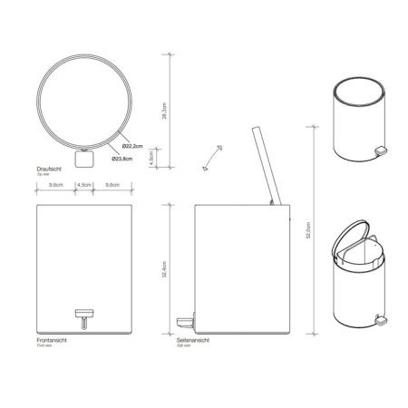 Ведро мусорное Decor Walther Universal 613600