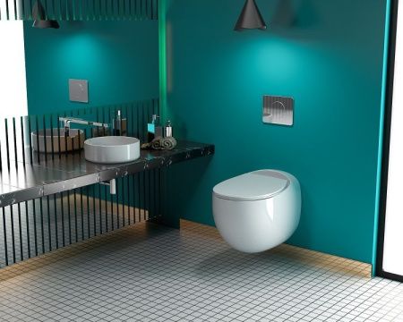 Унитаз подвесной Art&Max Forli AM020CHR/SC белый с сиденьем микролифт каскадный смыв