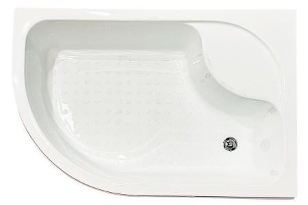 Душевой уголок Royal Bath BK RB8120BK-C-BL-R-Practic 120х80 стекло рифленое профиль черный с поддоном
