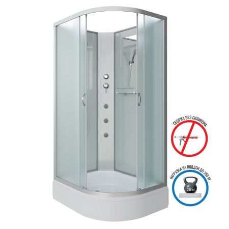 Душевая кабина Niagara Classic 331944LBKG 110х90 асимметричная без крыши ориентация левая