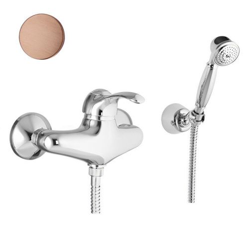 Смеситель для ванны и душа Webert Aurora AU870101060 настенный медь - фото 2