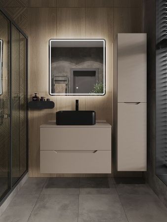 Тумба с раковиной Orange Line Li-80TuLMDF+B02-460MB 80х50 цвет бежевый