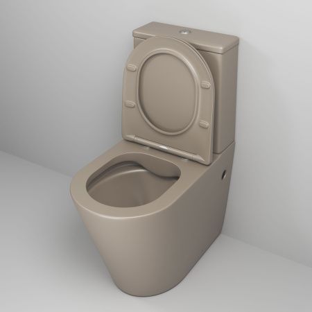 Унитаз напольный с бачком Grossman Color GR-4480BRLMS бежевый с сиденьем безободковый каскадный смыв