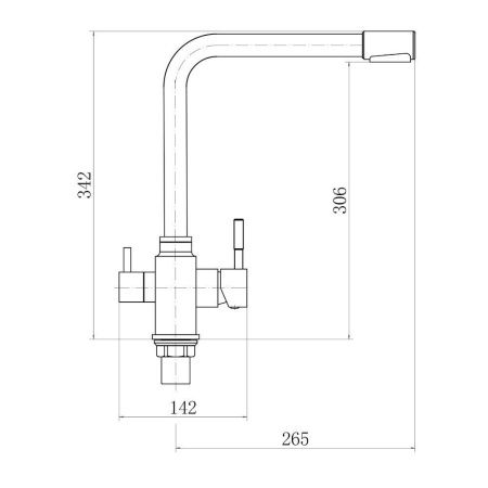 Смеситель для кухни Fashun A54309-17 на мойку графит