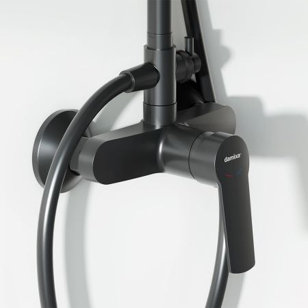 Душевая стойка Damixa Jupiter 977710300 настенная цвет черный