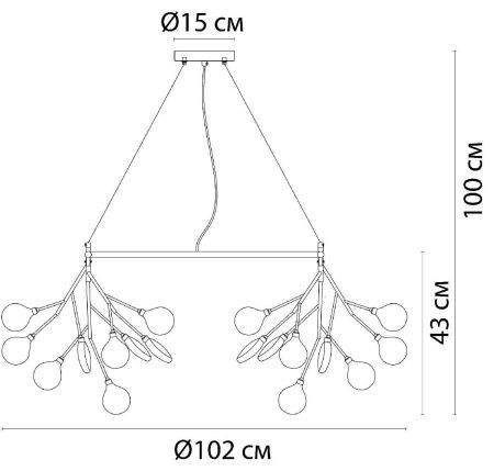 Люстра подвесная Arte Lamp Candy (Цанды) A7272SP-45GO