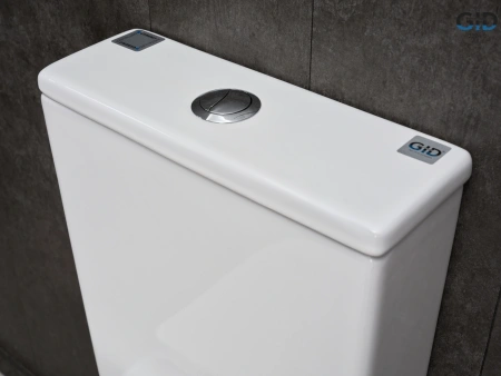 Унитаз напольный с бачком Gid Cuadrado Tn2184 (62251Y) белый с сиденьем микролифт безободковый
