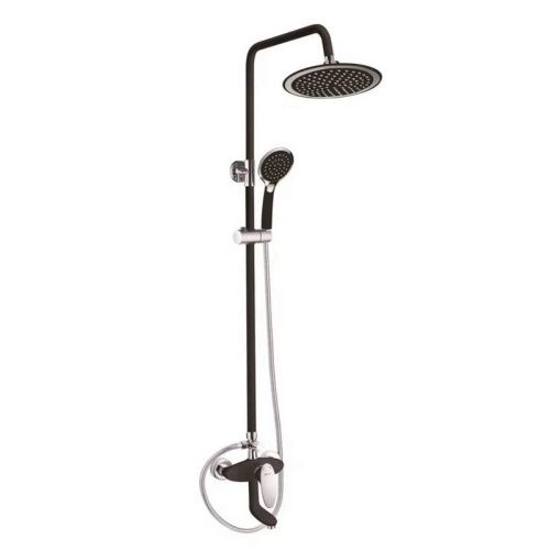 Душевая стойка Shevanik S9836H настенная цвет черный/хром - фото 2