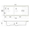 Кухонная мойка Omoikiri Sintesi Pro 114-2-U/I 4997452 110х20 цвет коричневый поверхность матовая