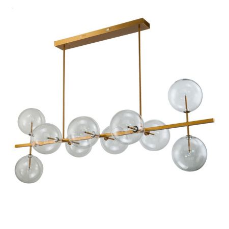 Люстра на штанге Delight Collection Globe Mobile (Глобе Мобиле) KG0965P-10L brass