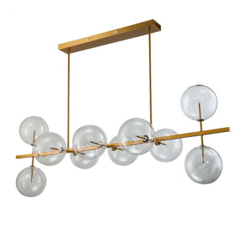 Люстра на штанге Delight Collection Globe Mobile (Глобе Мобиле) KG0965P-10L brass - фото 2
