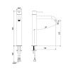 Смеситель Almar E214002.NB на раковину никель