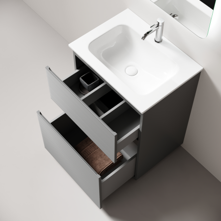 Тумба под раковину Sancos FOLK Floor FL60FES 60х40 напольная цвет серый