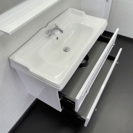 Тумба с раковиной Comforty Феррара 00-00020308CF 100х50 подвесная цвет белый