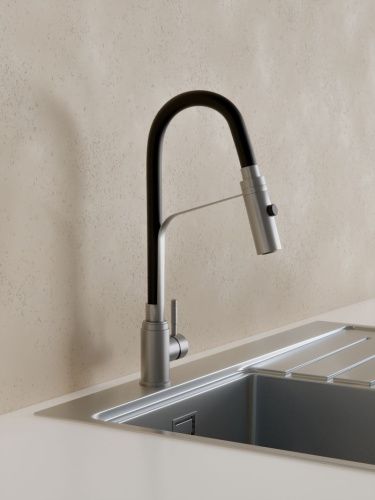 Смеситель для кухни Knotlor STREAMLINE SS-07 на мойку нержавеющая сталь - фото 5