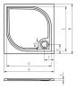 Душевой поддон из искусственного камня Riho KOLPING D004005005 90х90 белый с ножками
