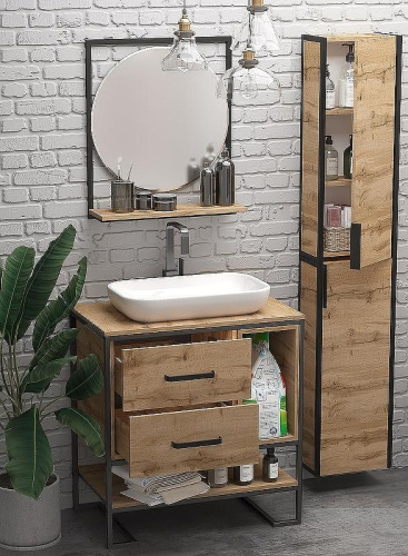 Тумба под раковину 1MarKa Grunge Loft Ц0000005442 80х51х85 - фото 3
