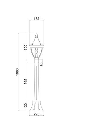 Парковый светильник Maytoni Outdoor Rivoli (Риволи) O026FL-01B