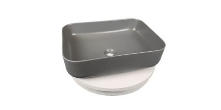 Тумба с раковиной Sintesi STL.W7024_SIN-LVB-APP-409GM 60х60 подвесная цвет белый