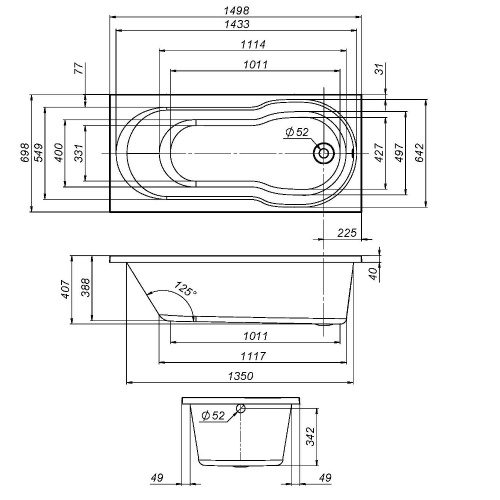Каркас для ванны Am.Pm X-Joy W88A-150-070W-R - фото 3