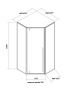 Душевой уголок Cerutti SPA C3AWD 90х90 стекло прозрачное профиль белый без поддона