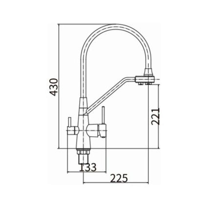 Смеситель для кухни Fashun A4382-7 на мойку хром