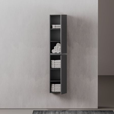 Шкаф-пенал Sancos FOLK PFL35GS 40х170 подвесной цвет серый