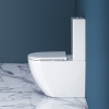 Унитаз напольный с бачком BelBagno SFERA-R BB2141CPR/BB870SC белый с сиденьем микролифт безободковый каскадный смыв
