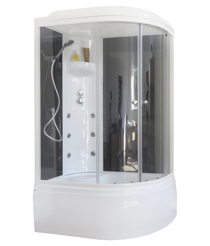 Душевая кабина Royal Bath ВК RB8120BK3-BT-L 120х80 асимметричная