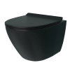 Унитаз подвесной Teymi Lina T40114 черный с сиденьем микролифт безободковый смыв торнадо