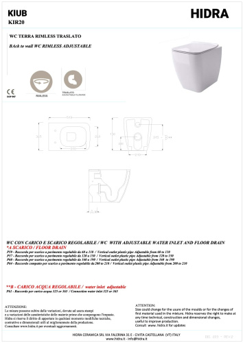 Чаша унитаза напольная Hidra Kiub KIR20/026 цвет черный матовый без бачка без сиденья безободковый - фото 2