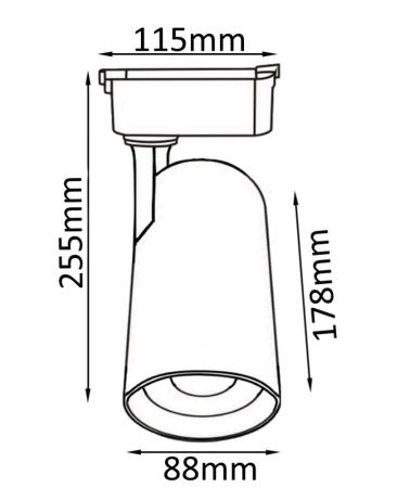 Трековый светильник Crystal Lux CLT 0.31 006 CLT 0.31 006 40W BL