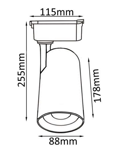 Трековый светильник Crystal Lux CLT 0.31 006 CLT 0.31 006 40W BL - фото 2