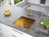 Кухонная мойка Paulmark GERBERG 44 UNI PM254444-BG 40х40 цвет золото поверхность брашированная