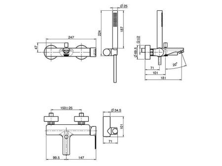 Смеситель Fima Carlo Frattini F3132CR на биде хром