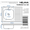 Кухонная мойка Melana 072 t L (*20) 80х60 цвет хром поверхность матовая