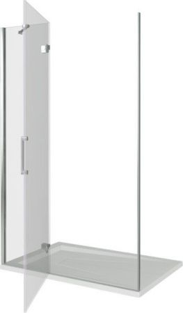 Душевая перегородка Good Door SATURN СА00003 120х185 стекло прозрачное профиль хром