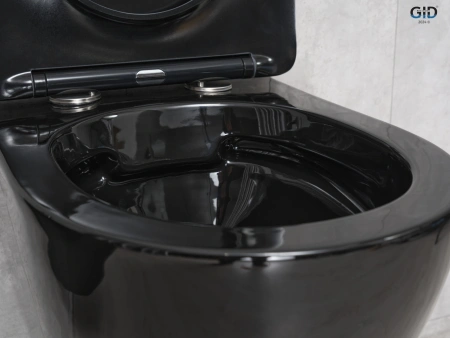 Унитаз подвесной Gid Convexo 62204Y черный глянцевый с сиденьем микролифт безободковый смыв торнадо