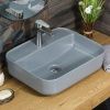 Раковина из сантехнического фарфора Melana 320355MG-805 50х40 накладная цвет серый 1 отверстие под смеситель