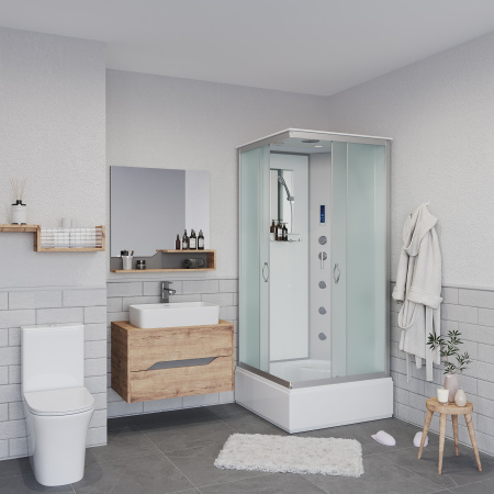 Душевая кабина Niagara Classic 11081424F 90х90 квадратная с крышей ориентация универсальная