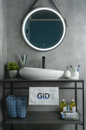 Раковина керамическая Gid Creativo 51167 60х40 накладная цвет белый без отверстий под смеситель