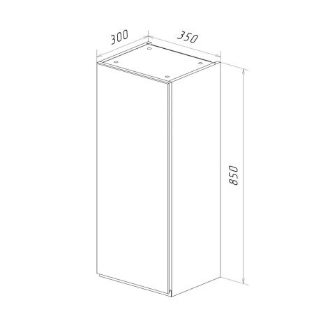 Шкаф LeMark Veon LM01V35PL 40х90 подвесной цвет белый
