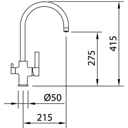 Смеситель для кухни Clever Square 60151 на мойку хром