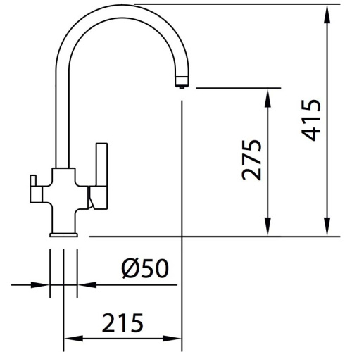 Смеситель для кухни Clever Square 60151 на раковину хром - фото 5