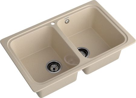 Кухонная мойка Granfest Standart S-780K кашемир 80х50 цвет бежевый поверхность матовая