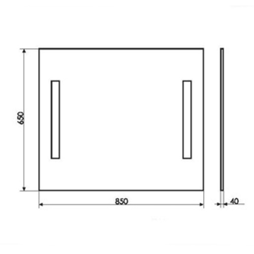 Зеркало в ванную Comforty  00-00005263CF 85х65 - фото 2